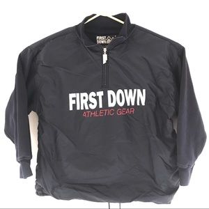 First Down Athletic Gear Spellout 1/4 Zip Jacket